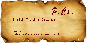 Palásthy Csaba névjegykártya